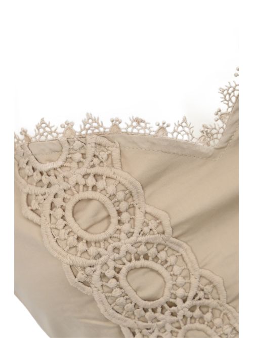 Top in cotone e pizzo Nocciola NO SECRETS | 251NS036NOCCIOLA